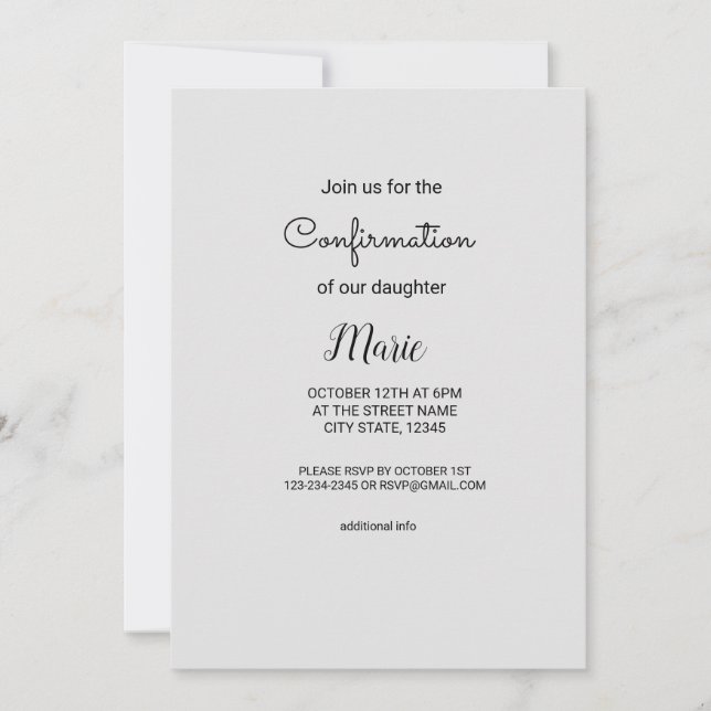 Colorful watercolor add your name text editable invitation (Front)