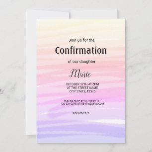 Colorful watercolor add your name text editable invitation