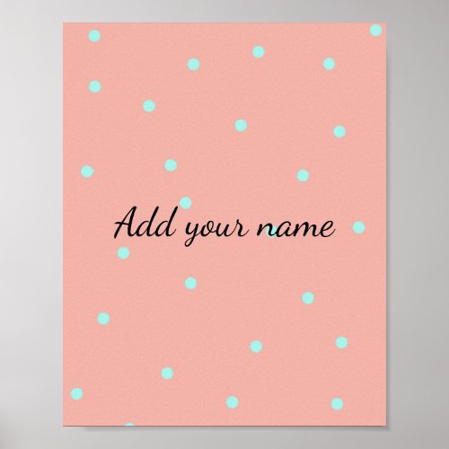 Colorful watercolor add your name text poster