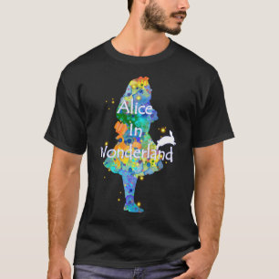 Colorful Watercolor Alice In Wonderland T-Shirt