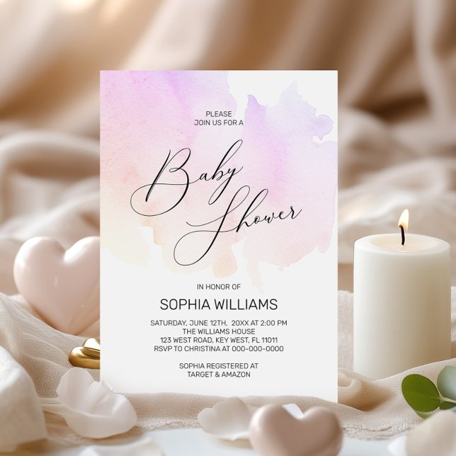 Colorful Watercolor Baby Shower Invitation (Creator Uploaded)
