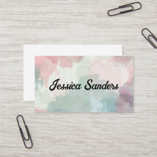 Colorful Watercolor Background Business Card