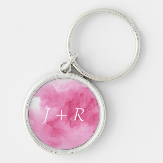 colorful watercolor background for your 2 keychain (Front)