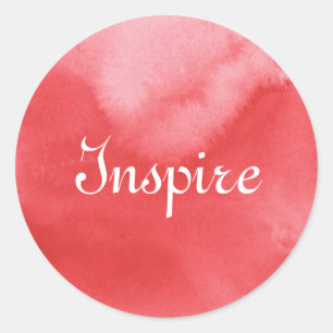 colorful watercolor background for your 3 classic round sticker