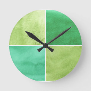 colorful watercolor background for your 6 round clock