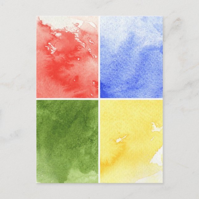 colorful watercolor background for your design postcard (Front)