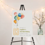 Colorful Watercolor Balloons Kids Welcome Birthday Foam Board<br><div class="desc">If you need any other matching product or customization,  kindly message via Zazzle.</div>