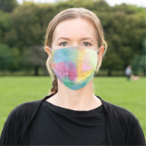Colorful Watercolor Blobs Adult Cloth Face Mask