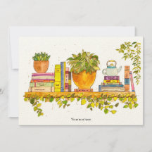 Colorful Watercolor Bookshelf