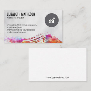 Colorful Watercolor Brushed Business Card