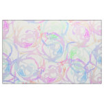 Colorful Watercolor Brushstroke Abstract Circles Fabric