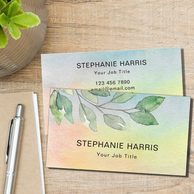 Colorful Watercolor Business Card (Creator Uploaded)