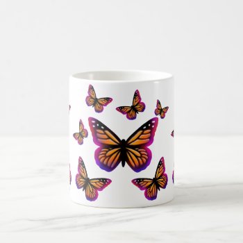 Colorful Watercolor Butterflies Coffee Mug by Omtastic at Zazzle