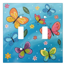 Colorful watercolor butterflies