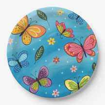 Colorful watercolor butterflies