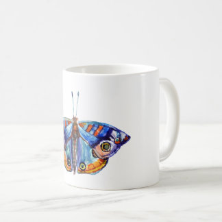 Colorful watercolor butterfly coffee mug