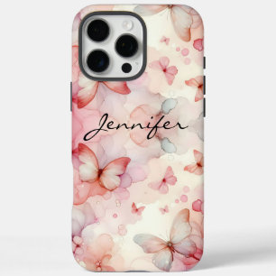 Colorful Watercolor Butterfly iPhone 16 Pro Max Case