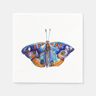 Colorful watercolor butterfly