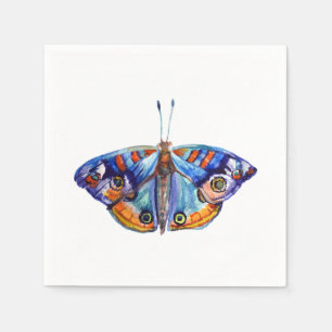 Colorful watercolor butterfly napkins