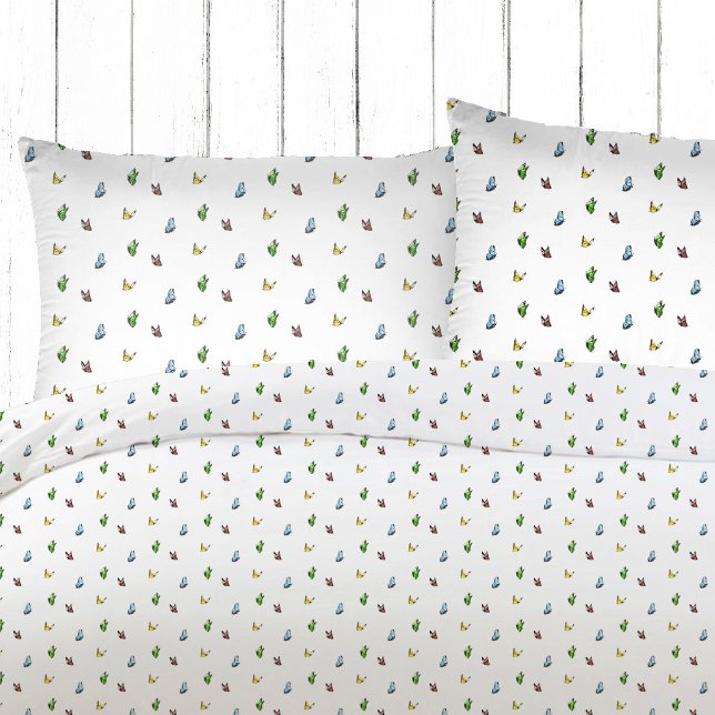 Colorful Watercolor Butterfly Pattern Aesthetic Duvet Cover (Creator Uploaded)