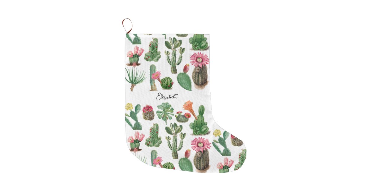 Extra Large Personalized Pink Cactus Llama Pattern Towel for Kids - Ov