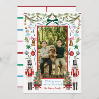 Colorful Watercolor Christmas Decor Card