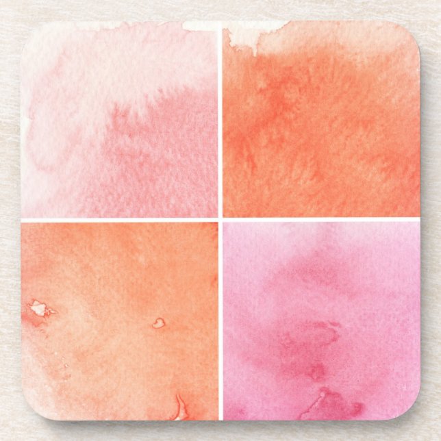 colorful watercolor coaster (Front)