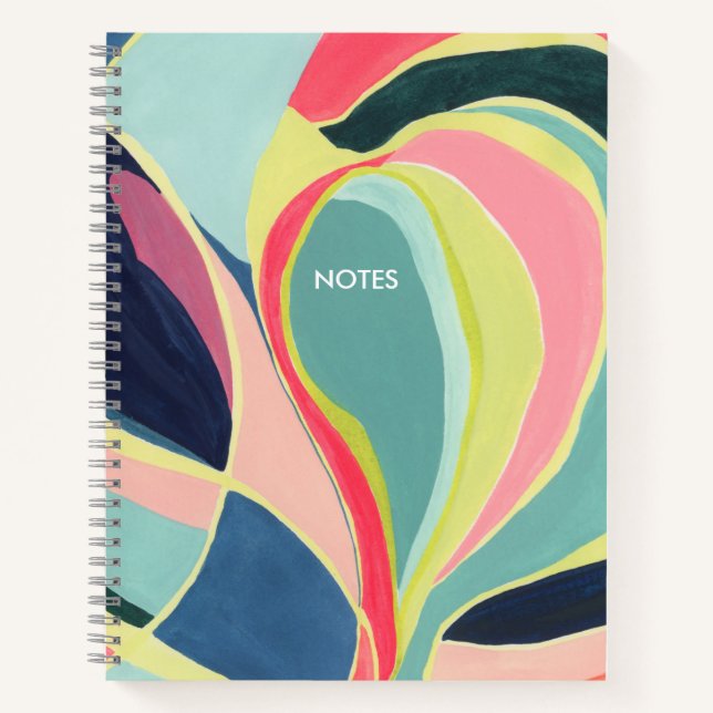 Colorful Watercolor Color Block Art Notebook (Front)