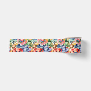 Colorful Watercolor Cowboy Hats Western Style Art Grosgrain Ribbon