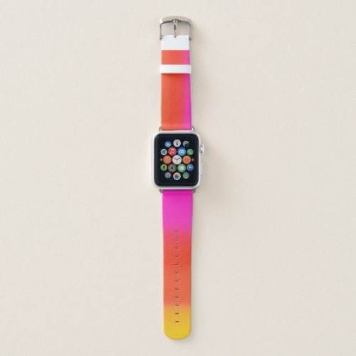 Colorful Watercolor Cute Bright Rainbow Stripes Apple Watch Band