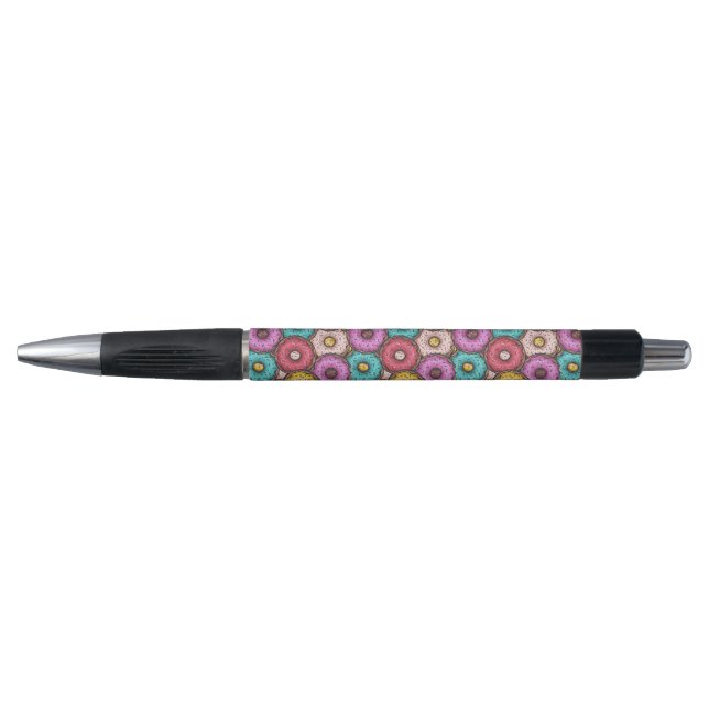 Colorful Watercolor Donuts with Sprinkles Pattern Pen (Front)