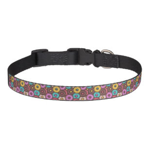 Colorful Watercolor Donuts with Sprinkles Pattern Pet Collar