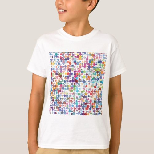 Colorful Watercolor Dot Pattern T_Shirt