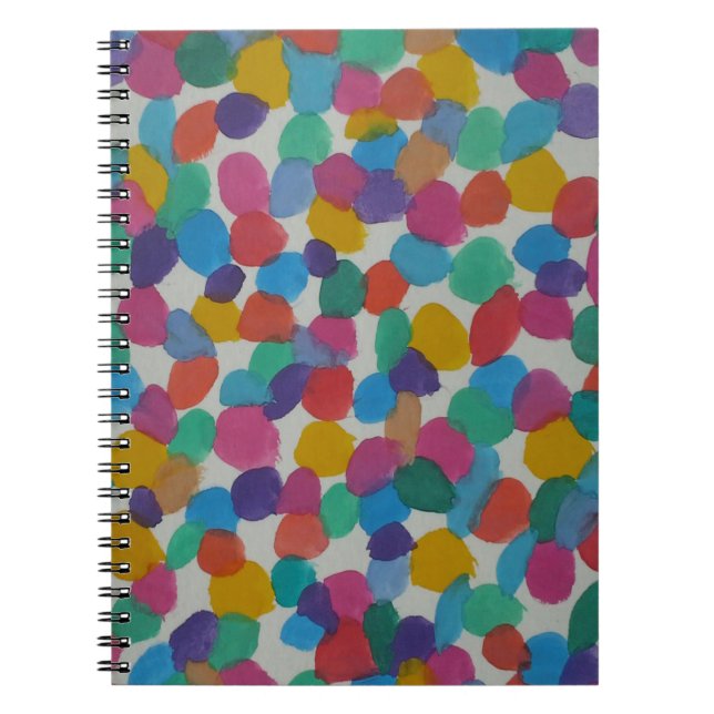 Colorful Watercolor Dots Notebook (Front)