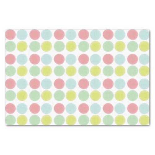 Colorful Watercolor Dots  Tissue Paper