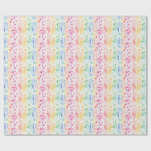 Colorful Watercolor Drip Seamless Pattern Wrapping Paper