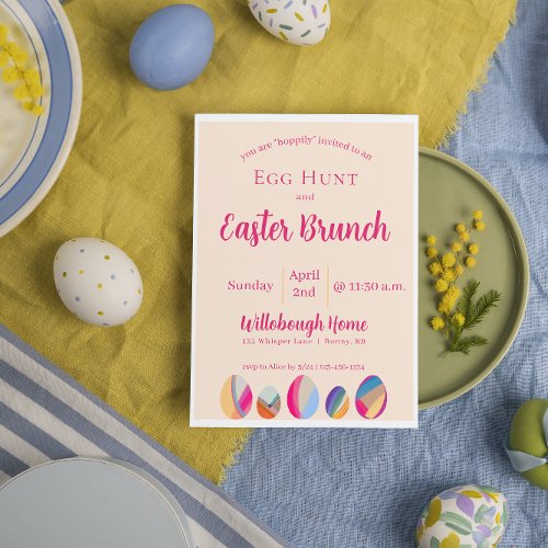 Colorful Watercolor Easter Brunch Invitation