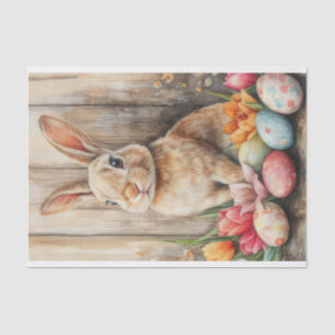 Colorful watercolor Easter Bunny Tissue Paper