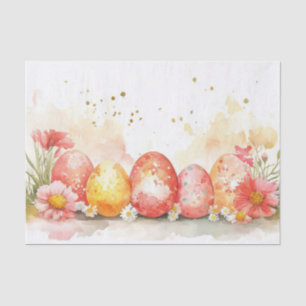 Colorful watercolor Easter Eggs Tissue Paper