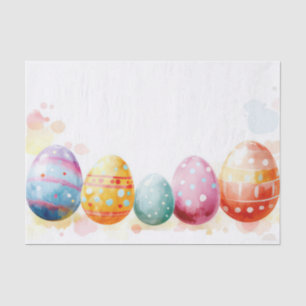 Colorful watercolor Easter Eggs Tissue Paper