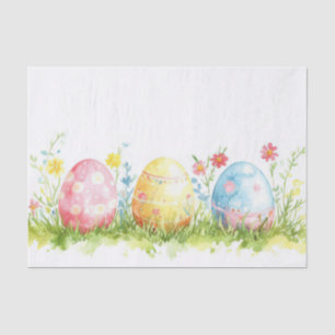 Colorful watercolor Easter Eggs Tissue Paper