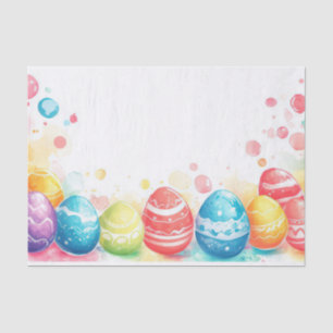 Colorful watercolor Easter Eggs Tissue Paper