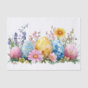 Colorful watercolor Easter Eggs Tissue Paper