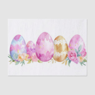 Colorful watercolor Easter Eggs Tissue Paper