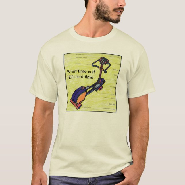 Colorful Watercolor Elliptical bike Fitness T-Shirt (Front)