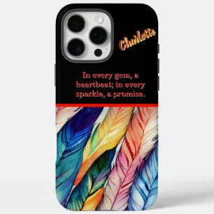 Colorful Watercolor Feathers in Harmony iPhone 16 Pro Max Case