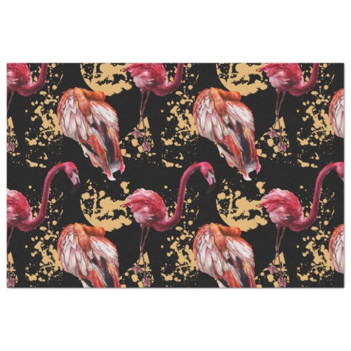 Colorful Watercolor Flamingo Series Design 18 Tissue Paper