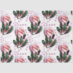 Colorful Watercolor Flamingo Series Design 1 Tissue Paper