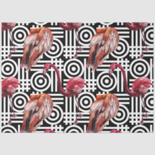 Colorful Watercolor Flamingo Series Design 6 Tissue Paper