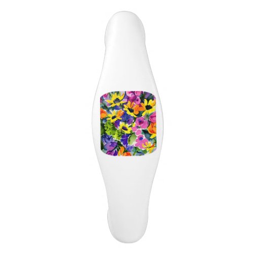 Colorful Watercolor Floral Art Ceramic Cabinet Pull
